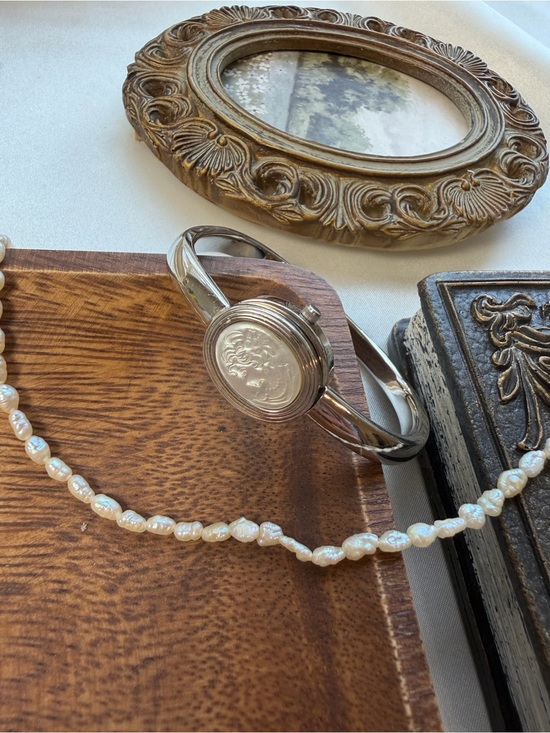 Mario Valentino Jewelry - Rarely Find Mario Valentino Silver Tone Mother-of-Pearl Cameo Bracelet